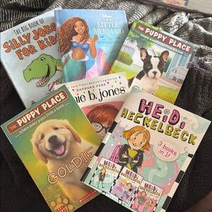 Set of 6 books for ages 5-9.